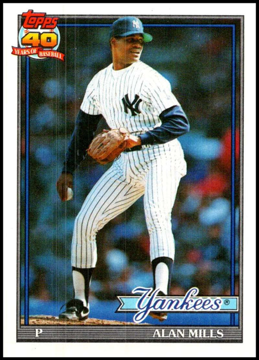 1991 Topps #651 Alan Mills Baseball New York Yankees  Image 1