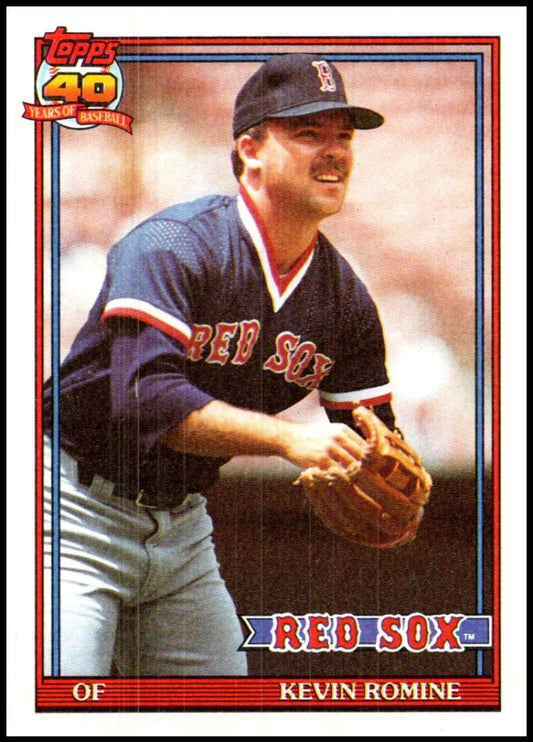 1991 Topps #652 Kevin Romine Baseball Boston Red Sox  Image 1