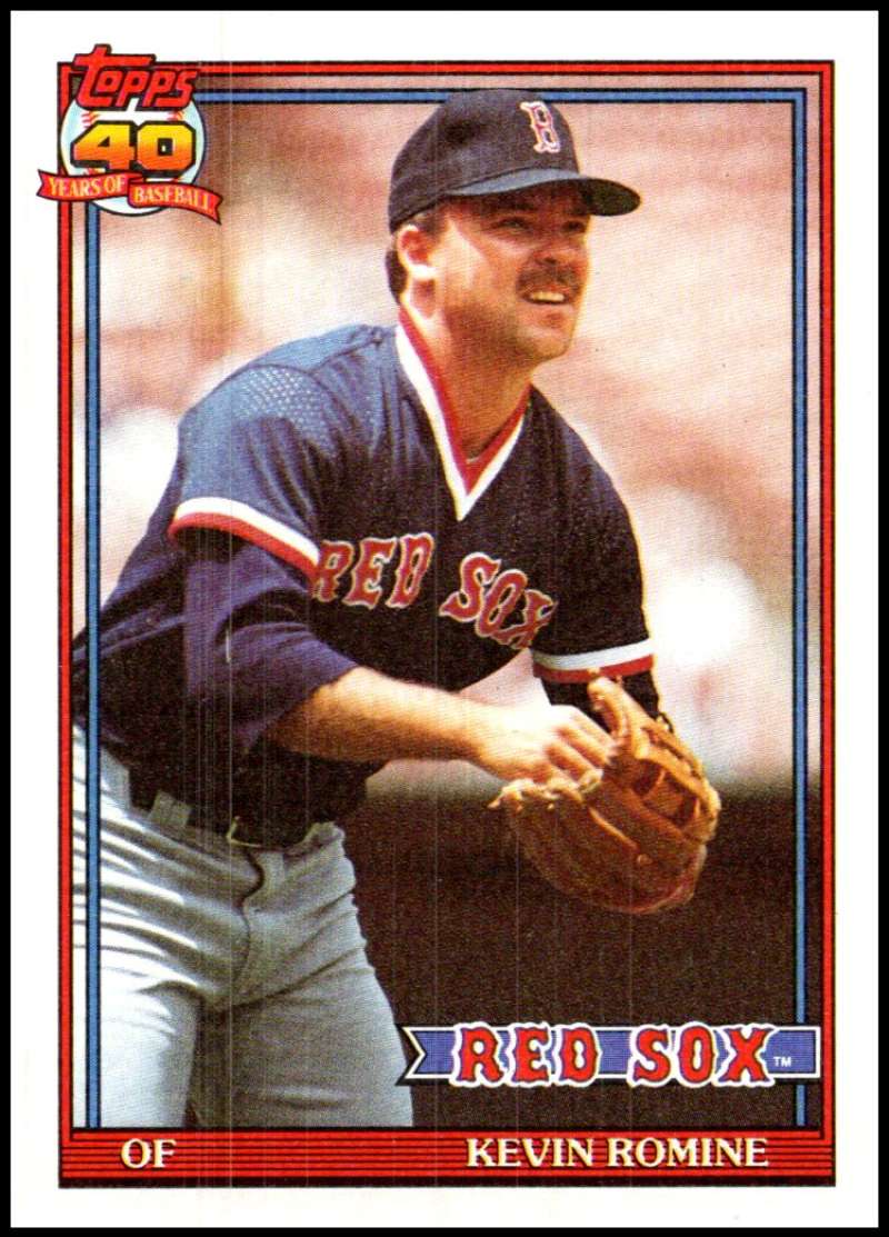 1991 Topps #652 Kevin Romine Baseball Boston Red Sox Image 1