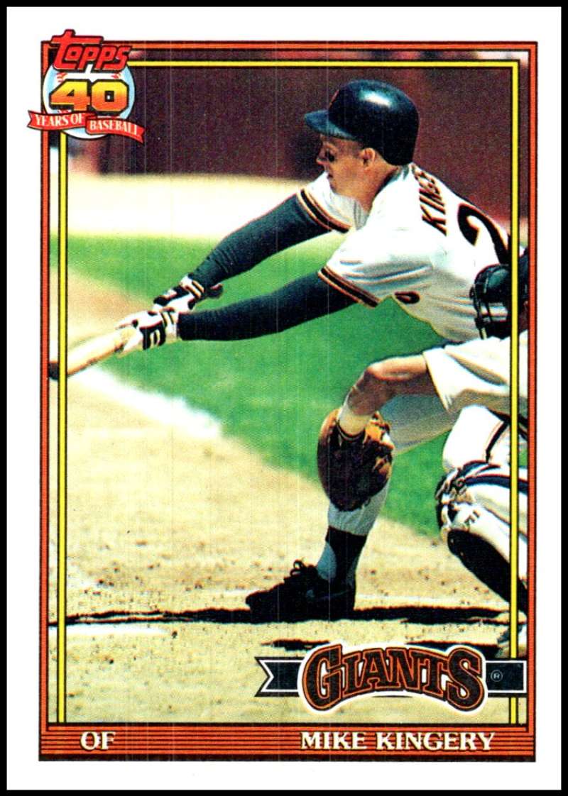 1991 Topps #657 Mike Kingery Baseball San Francisco Giants Image 1