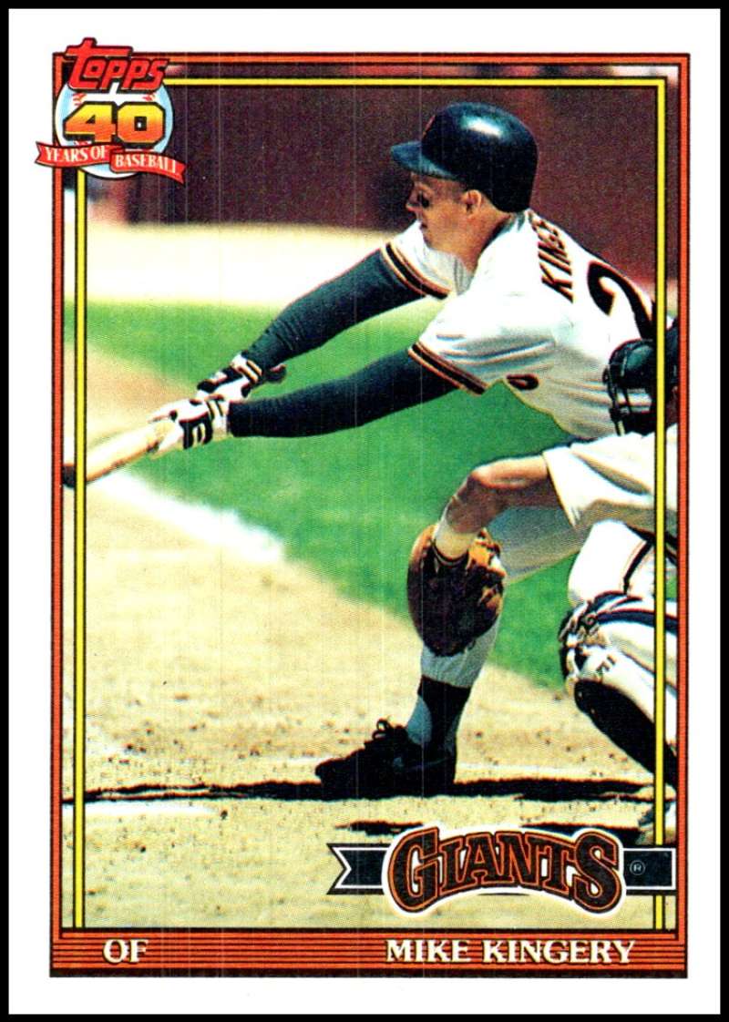 1991 Topps #657 Mike Kingery Baseball San Francisco Giants  Image 1