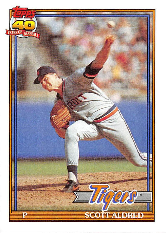 1991 Topps #658 Scott Aldred Baseball Detroit Tigers  Image 1