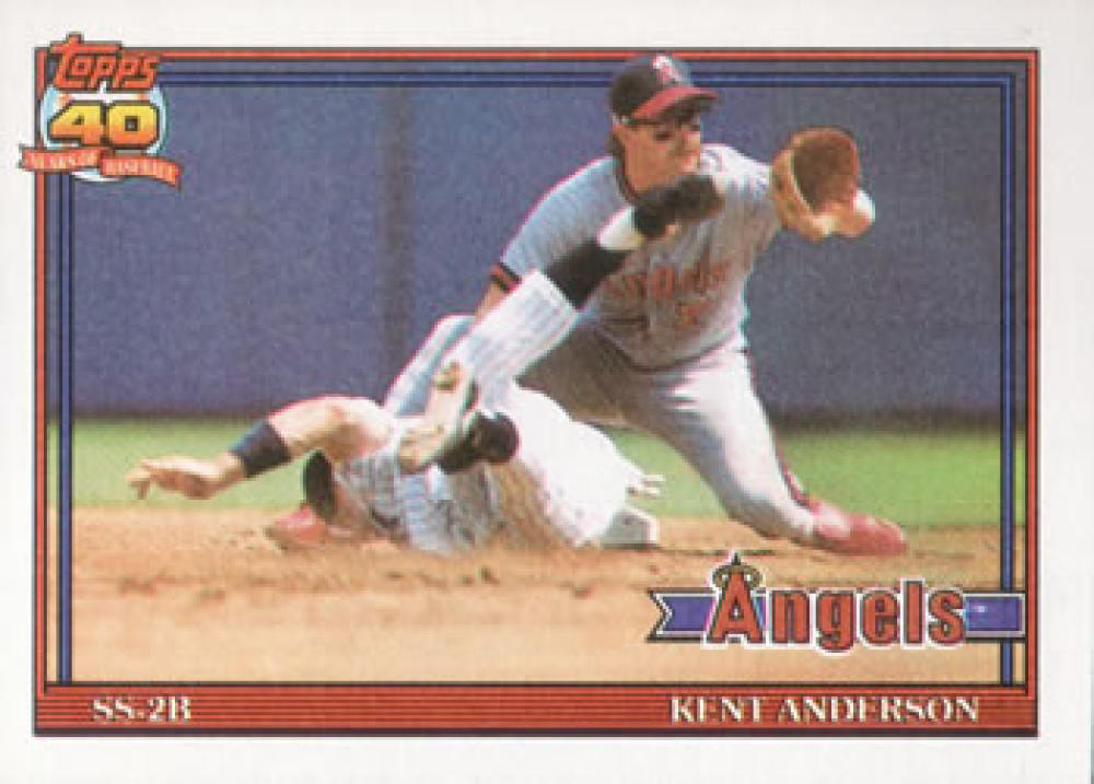 1991 Topps #667 Kent Anderson Baseball California Angels Image 1
