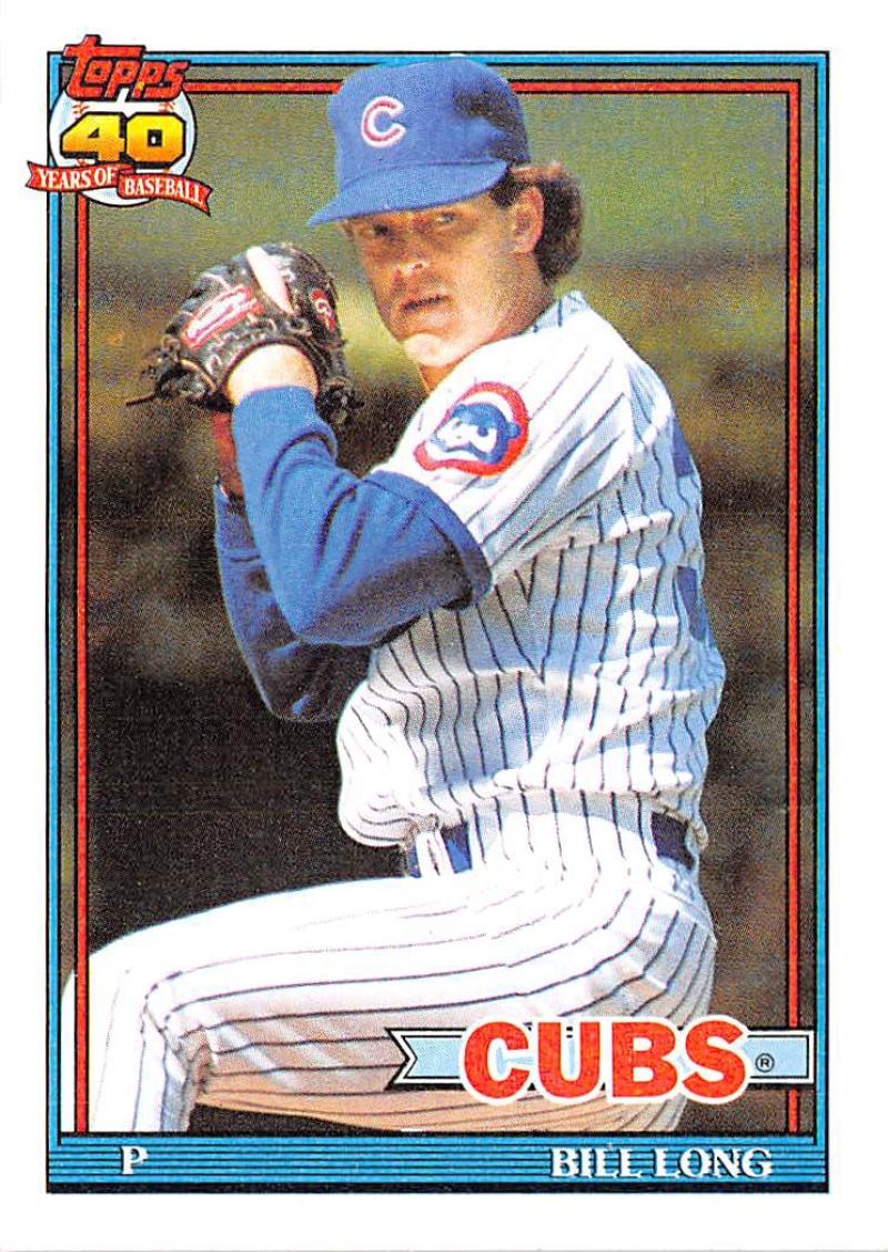 1991 Topps #668 Bill Long Baseball Chicago Cubs Image 1