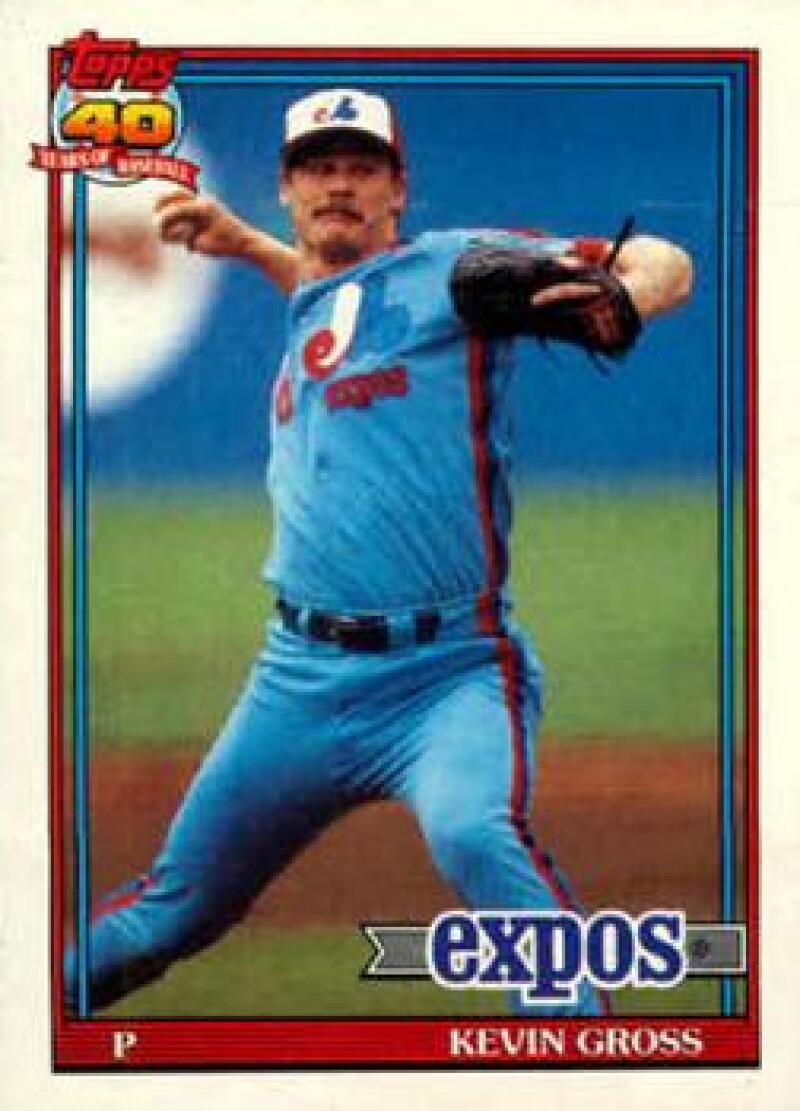 1991 Topps #674 Kevin Gross ERR Baseball Montreal Expos Image 1
