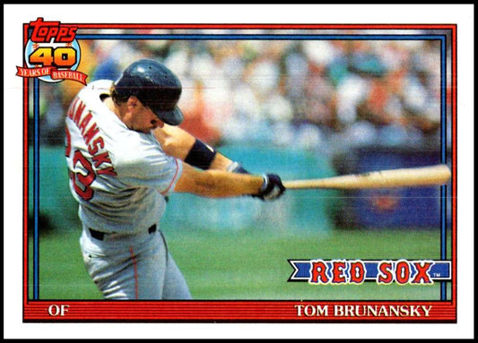 1991 Topps #675 Tom Brunansky Baseball Boston Red Sox  Image 1