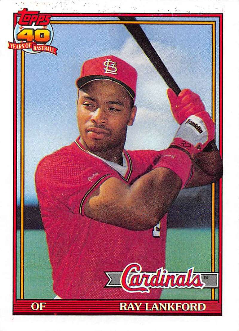 1991 Topps #682 Ray Lankford Baseball St. Louis Cardinals Image 1