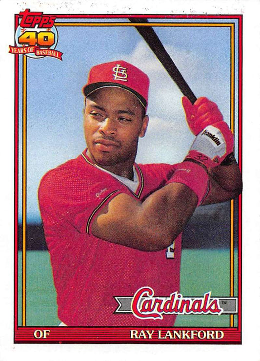 1991 Topps #682 Ray Lankford Baseball St. Louis Cardinals  Image 1