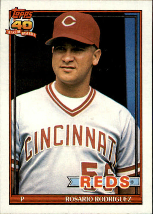 1991 Topps #688 Rosario Rodriguez Baseball RC Rookie Cincinnati Reds  Image 1