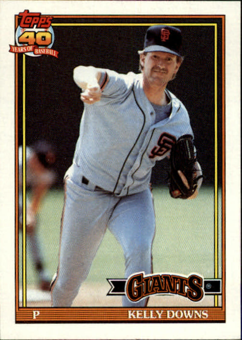 1991 Topps #733 Kelly Downs Baseball San Francisco Giants Image 1