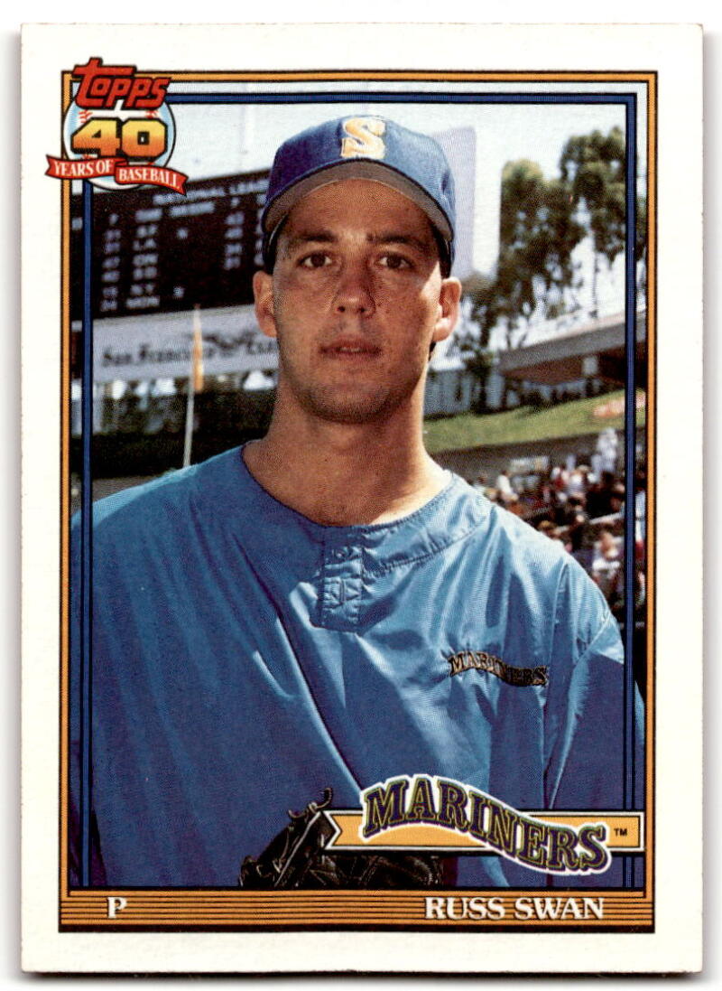 1991 Topps #739 Russ Swan Baseball Seattle Mariners Image 1