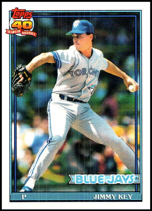 1991 Topps #741 Jimmy Key Baseball Toronto Blue Jays  Image 1