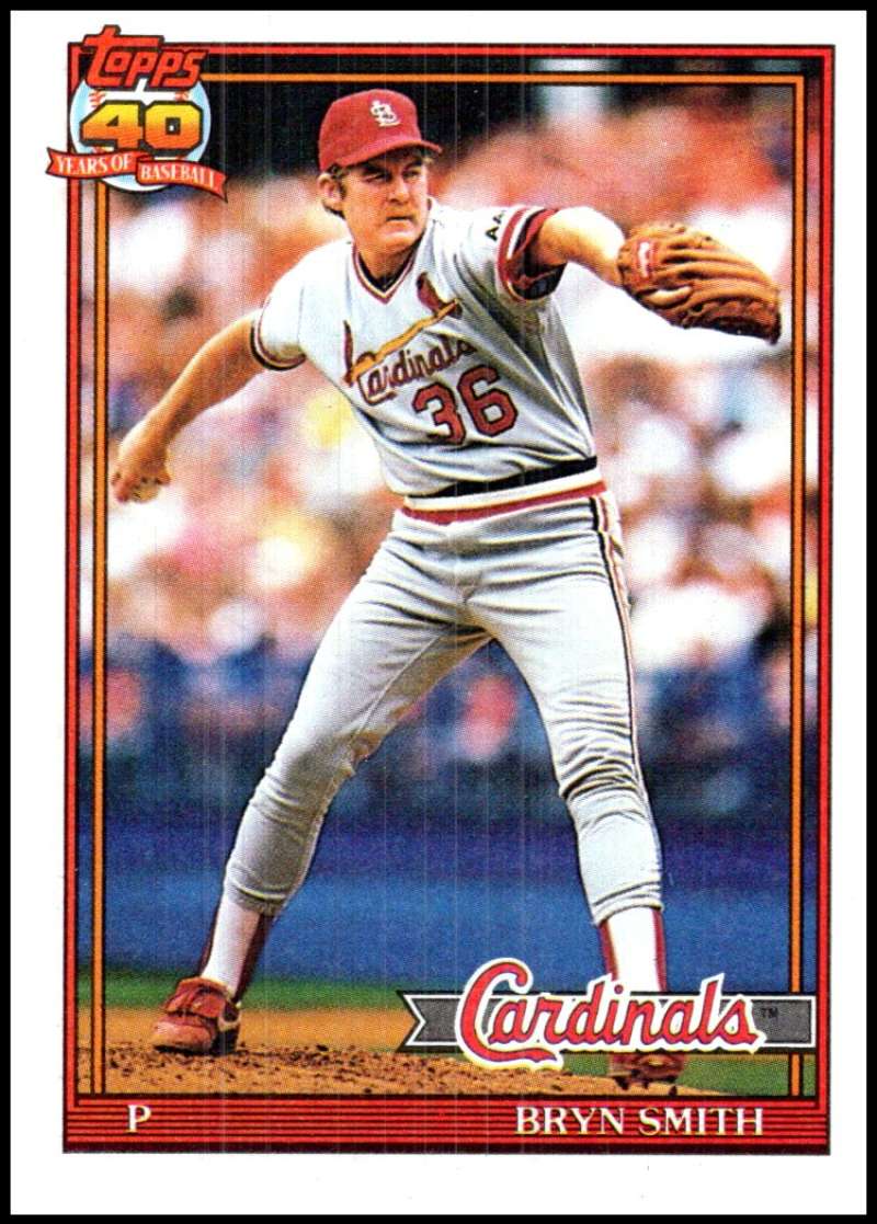 1991 Topps #743 Bryn Smith Baseball St. Louis Cardinals Image 1