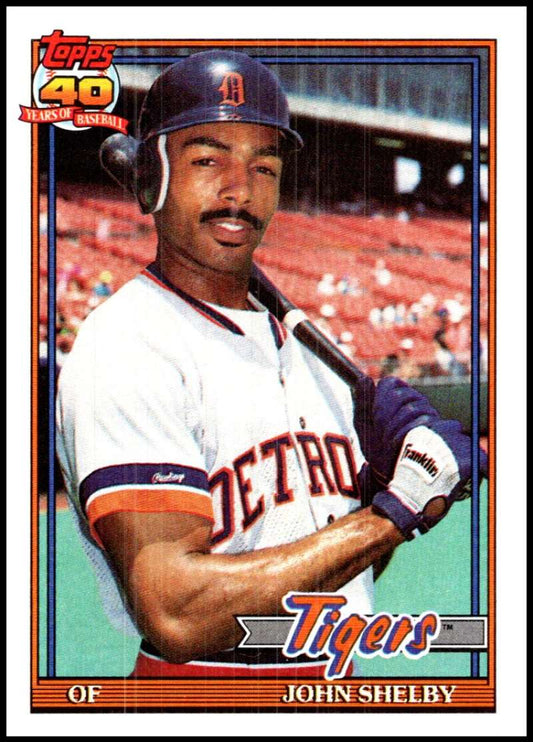 1991 Topps #746 John Shelby Baseball Detroit Tigers  Image 1
