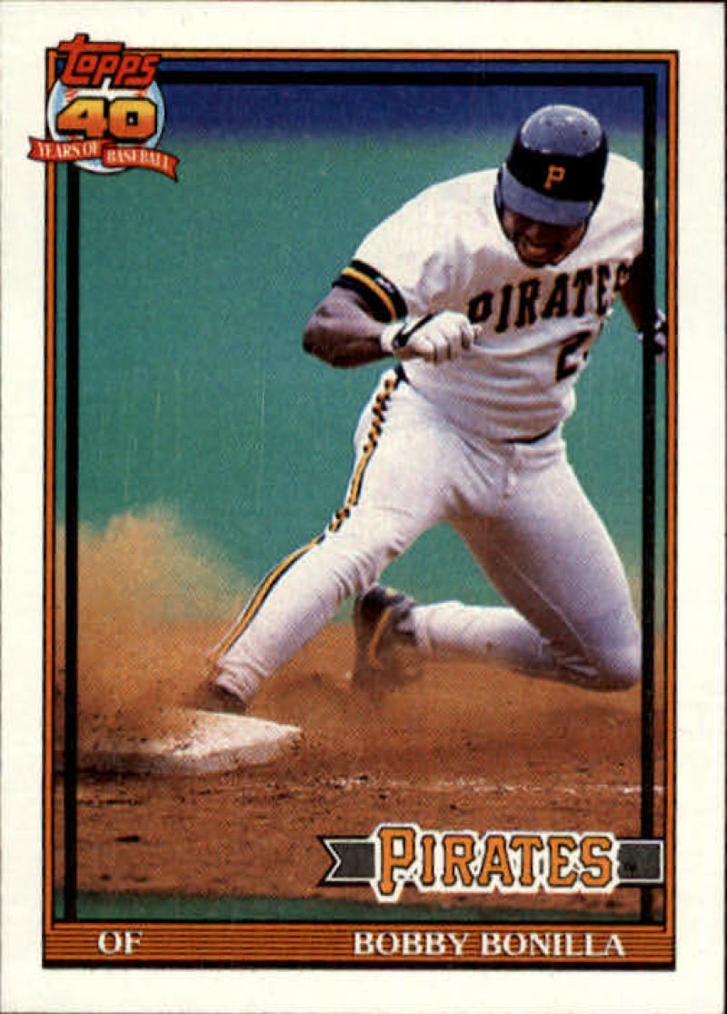 1991 Topps #750 Bobby Bonilla Baseball Pittsburgh Pirates Image 1