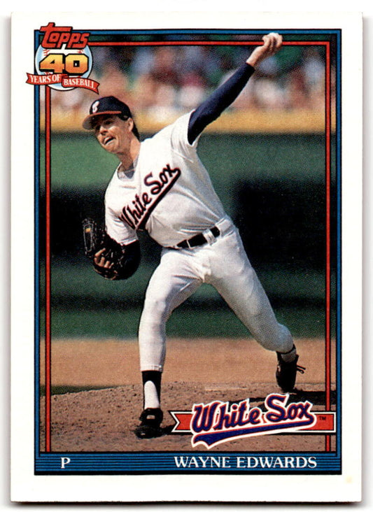 1991 Topps #751 Wayne Edwards Baseball Chicago White Sox  Image 1
