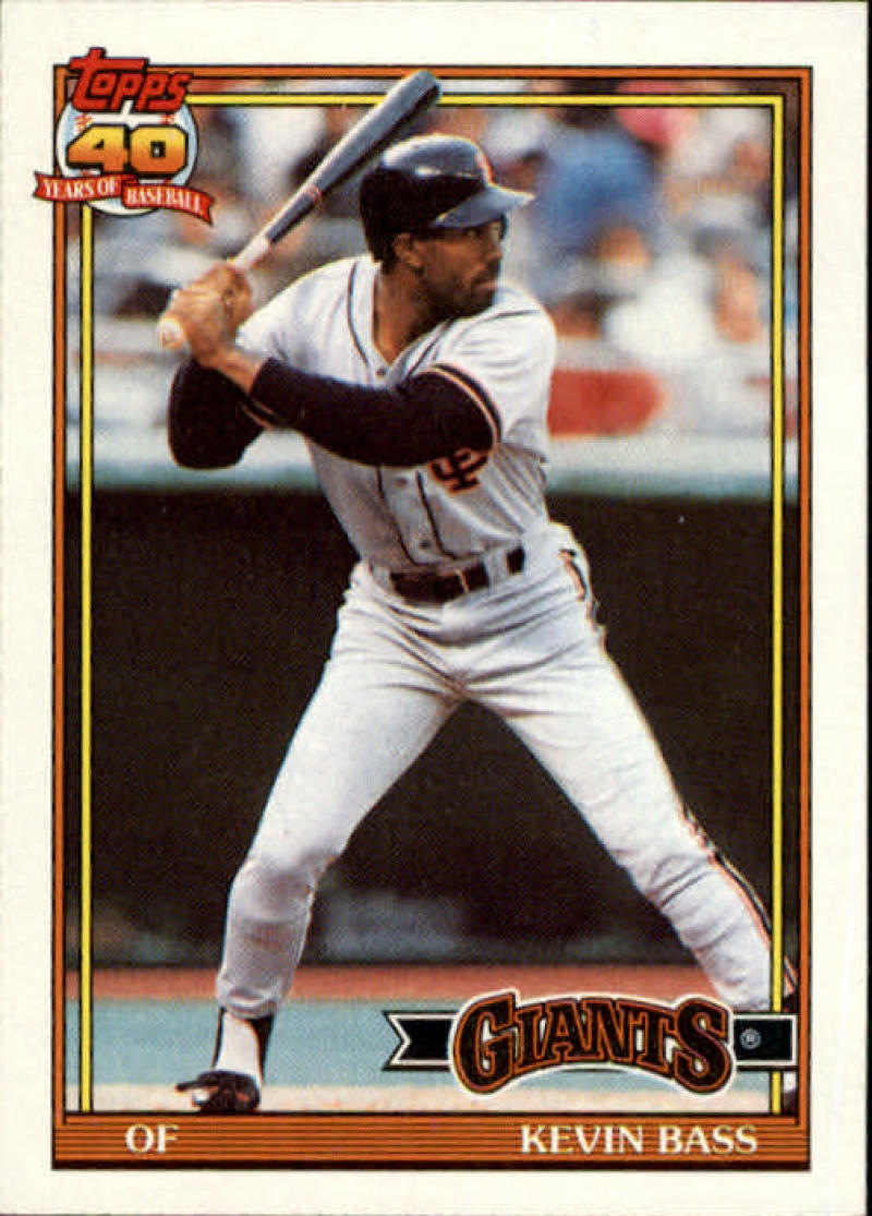 1991 Topps #752 Kevin Bass Baseball San Francisco Giants Image 1