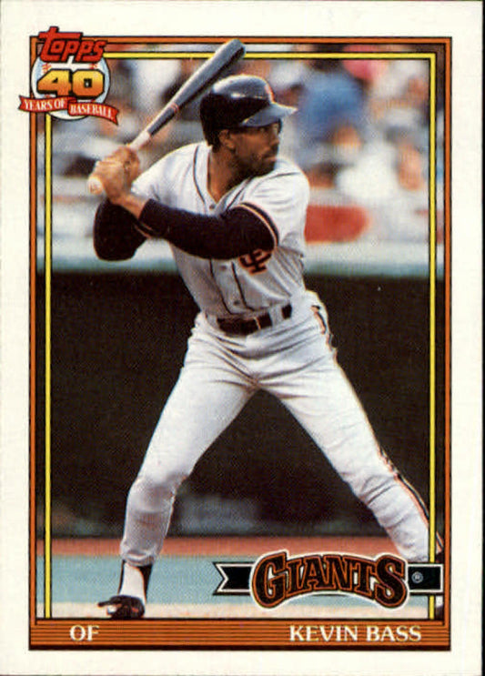 1991 Topps #752 Kevin Bass Baseball San Francisco Giants  Image 1