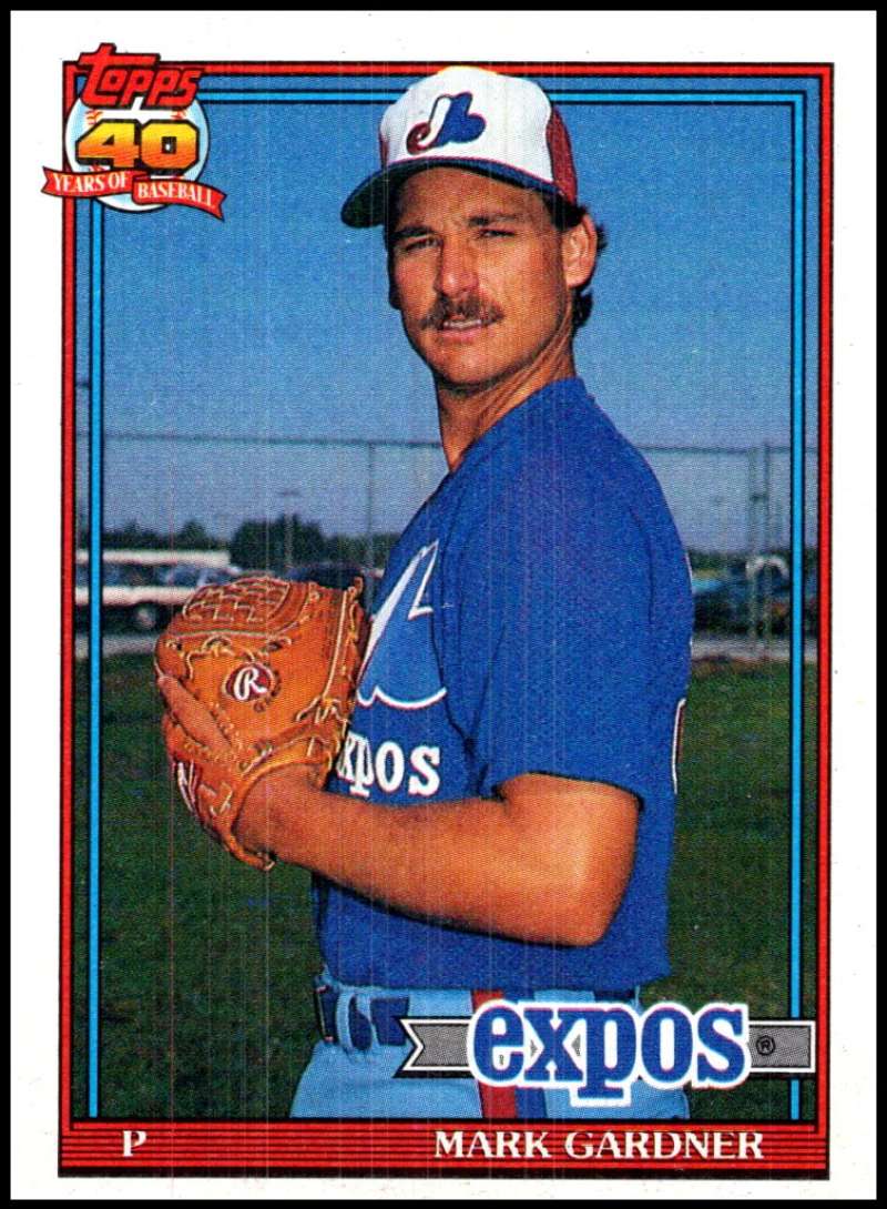 1991 Topps #757 Mark Gardner Baseball Montreal Expos Image 1