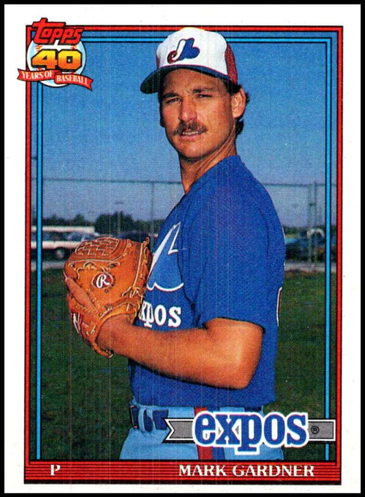 1991 Topps #757 Mark Gardner Baseball Montreal Expos  Image 1