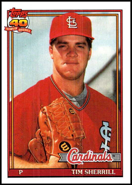 1991 Topps #769 Tim Sherrill Baseball St. Louis Cardinals  Image 1