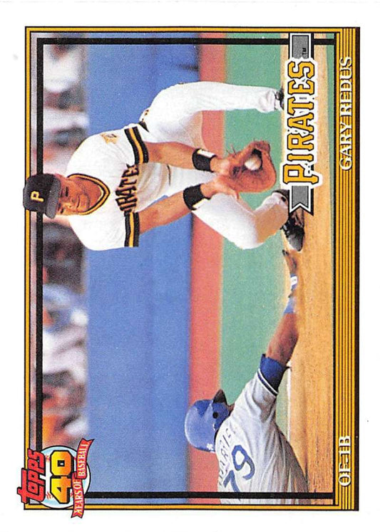 1991 Topps #771 Gary Redus UER Baseball Pittsburgh Pirates  Image 1