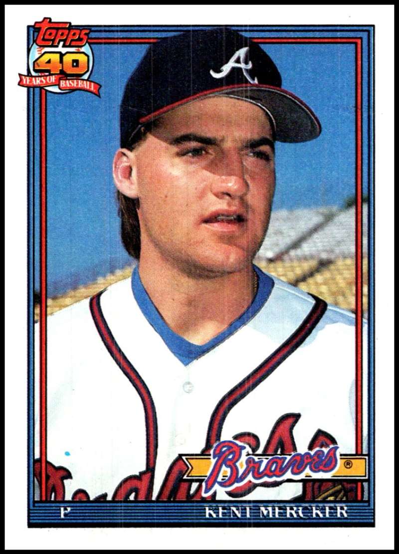 1991 Topps #772 Kent Mercker UER Baseball Atlanta Braves Image 1