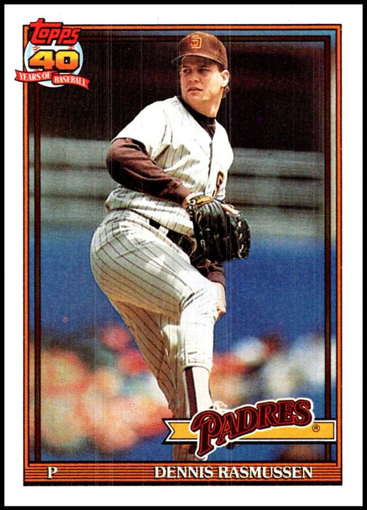 1991 Topps #774 Dennis Rasmussen Baseball San Diego Padres  Image 1