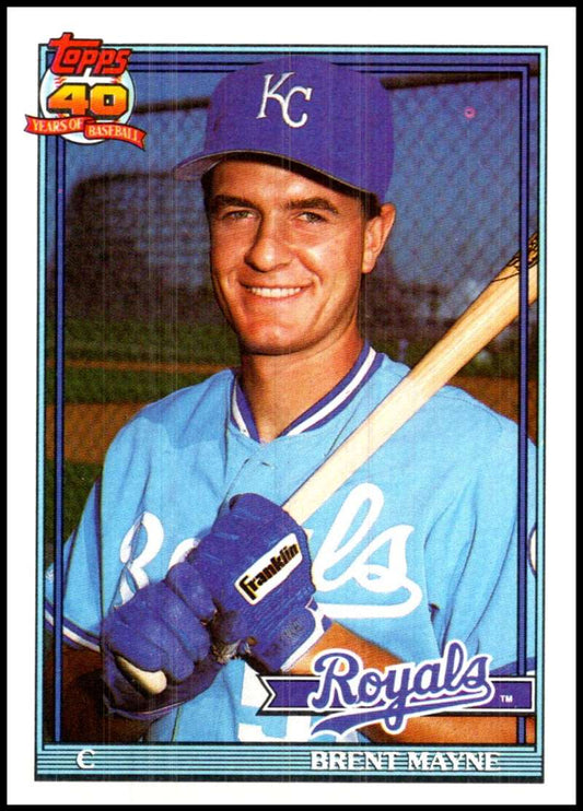 1991 Topps #776 Brent Mayne Baseball Kansas City Royals  Image 1