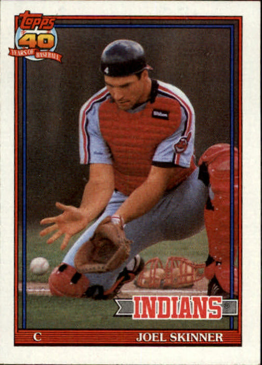 1991 Topps #783 Joel Skinner Baseball Cleveland Indians  Image 1