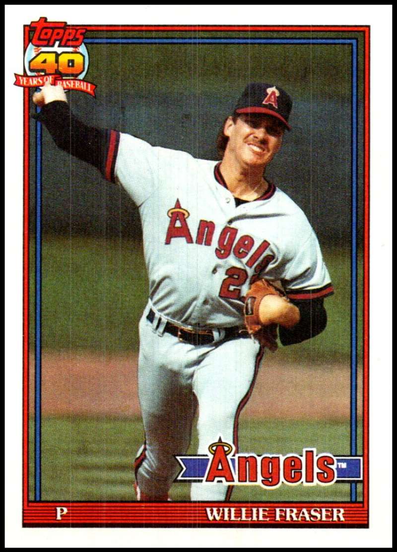 1991 Topps #784 Willie Fraser Baseball California Angels Image 1
