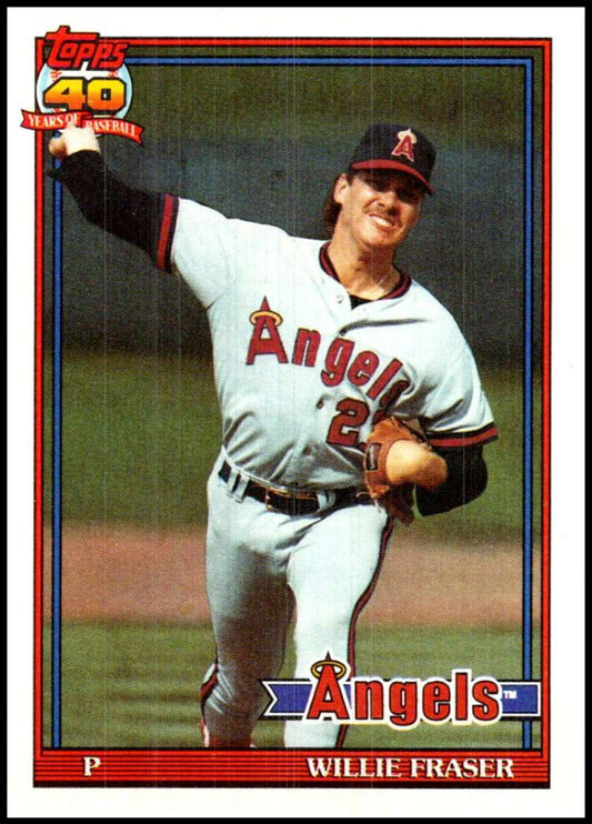 1991 Topps #784 Willie Fraser Baseball California Angels  Image 1
