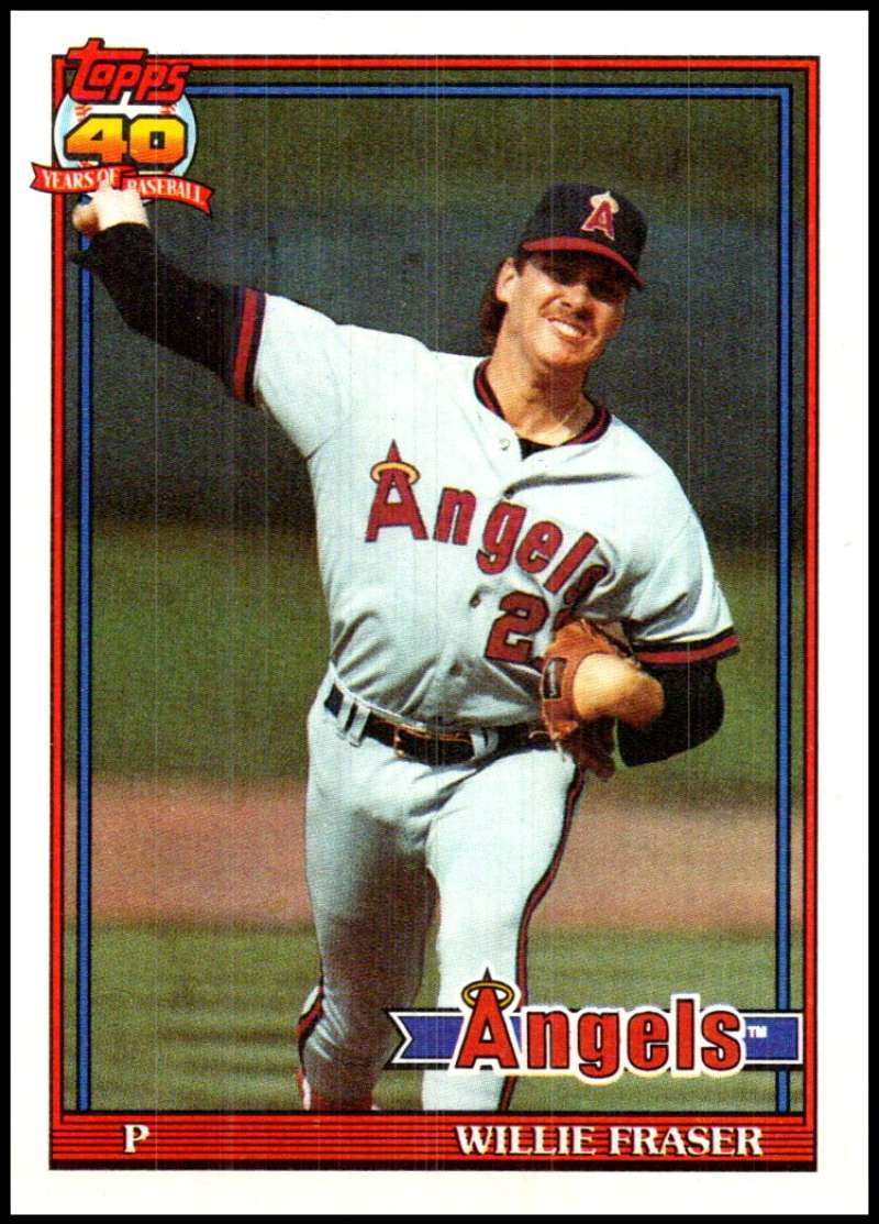 1991 Topps #784 Willie Fraser Baseball California Angels  Image 1