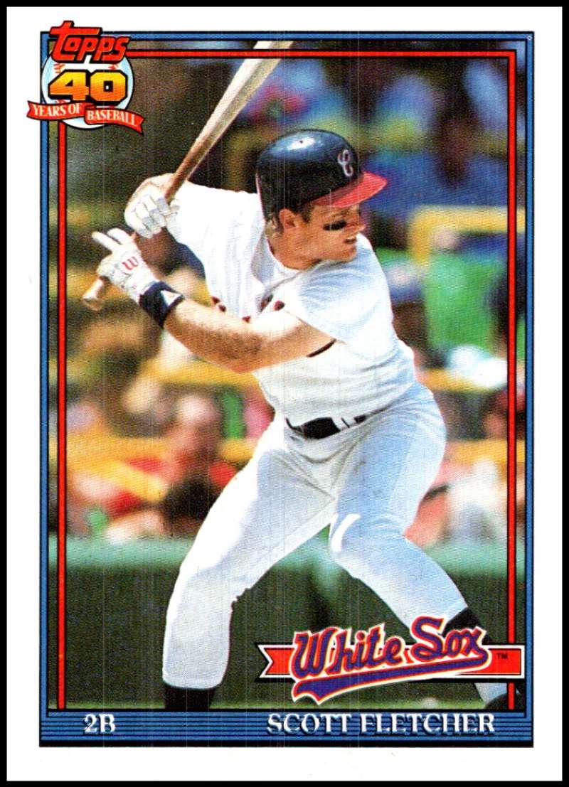 1991 Topps #785 Scott Fletcher Baseball Chicago White Sox Image 1