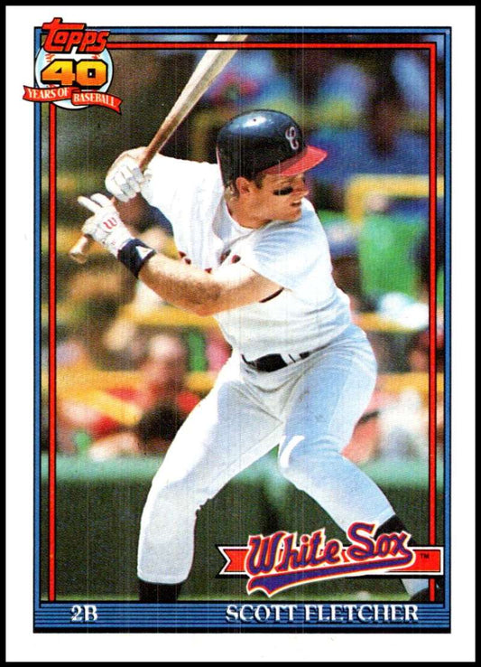1991 Topps #785 Scott Fletcher Baseball Chicago White Sox  Image 1