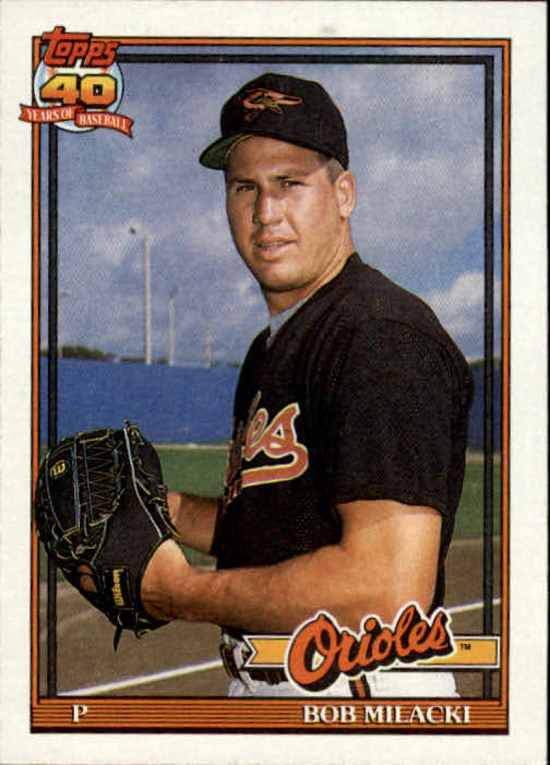 1991 Topps #788 Bob Milacki Baseball Baltimore Orioles Image 1