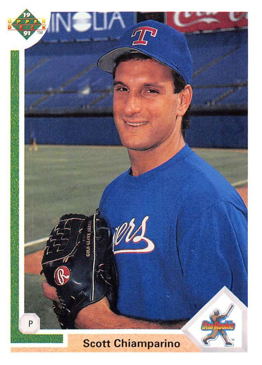 1991 Upper Deck Baseball #8 Scott Chiamparino  Texas Rangers  Image 1