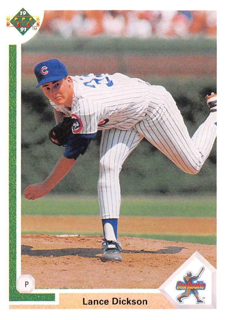 1991 Upper Deck Baseball #9 Lance Dickson RC Rookie Chicago Cubs Image 1