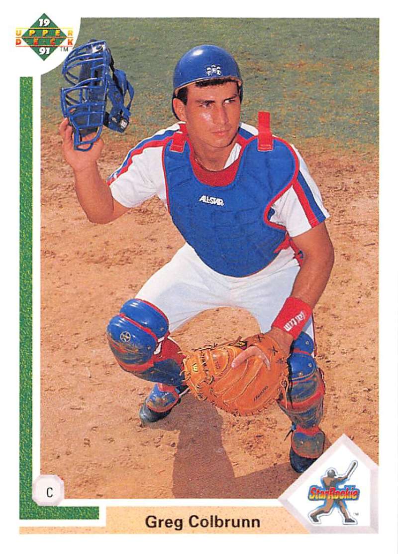 1991 Upper Deck Baseball #15 Greg Colbrunn RC Rookie Montreal Expos Image 1