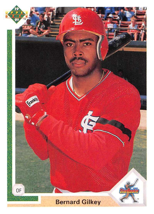 1991 Upper Deck Baseball #16 Bernard Gilkey  St. Louis Cardinals  Image 1