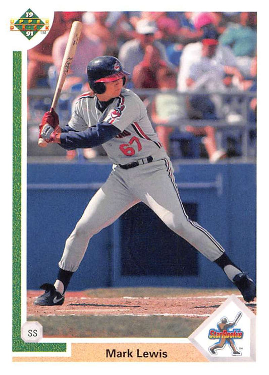 1991 Upper Deck Baseball #17 Mark Lewis  Cleveland Indians  Image 1