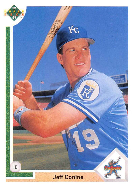 1991 Upper Deck Baseball #27 Jeff Conine  RC Rookie Kansas City Royals  Image 1