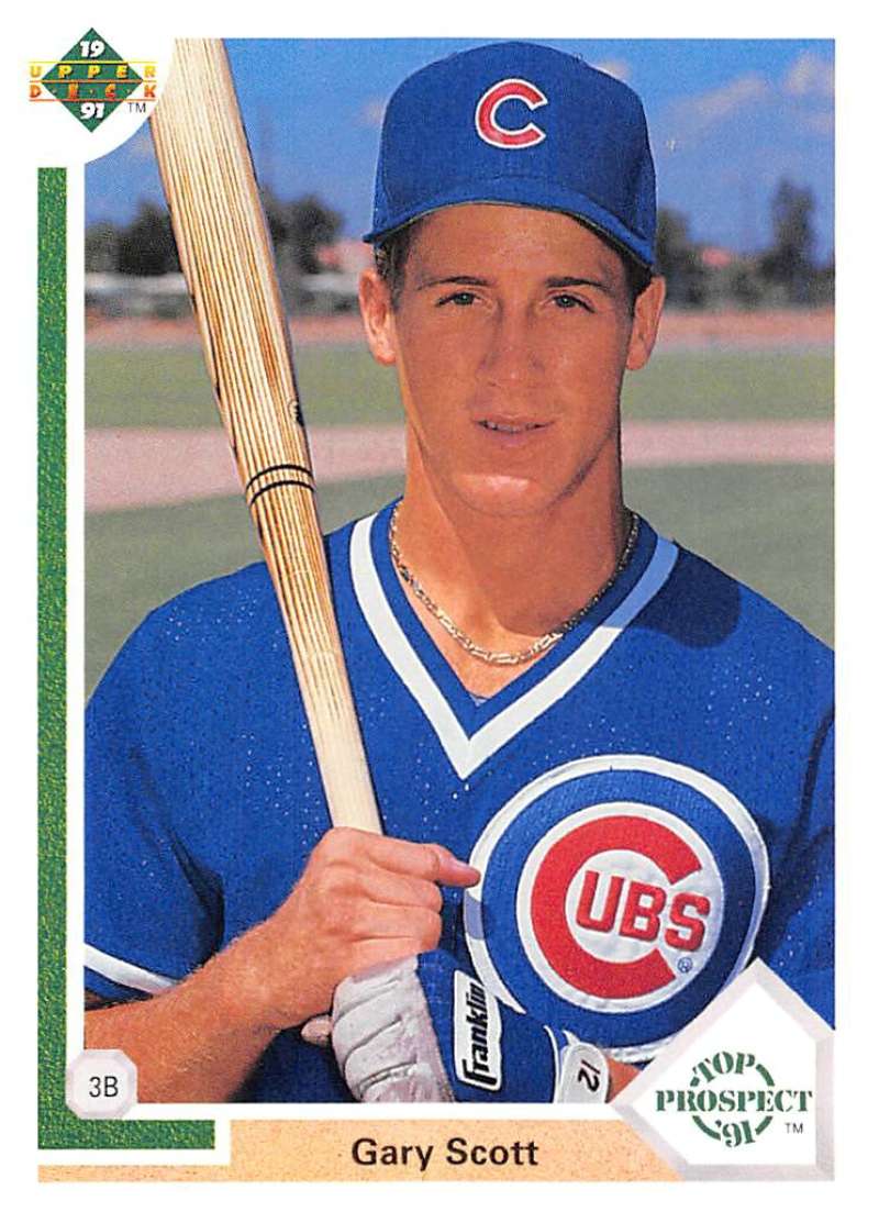 1991 Upper Deck Baseball #58 Gary Scott RC Rookie Chicago Cubs Image 1