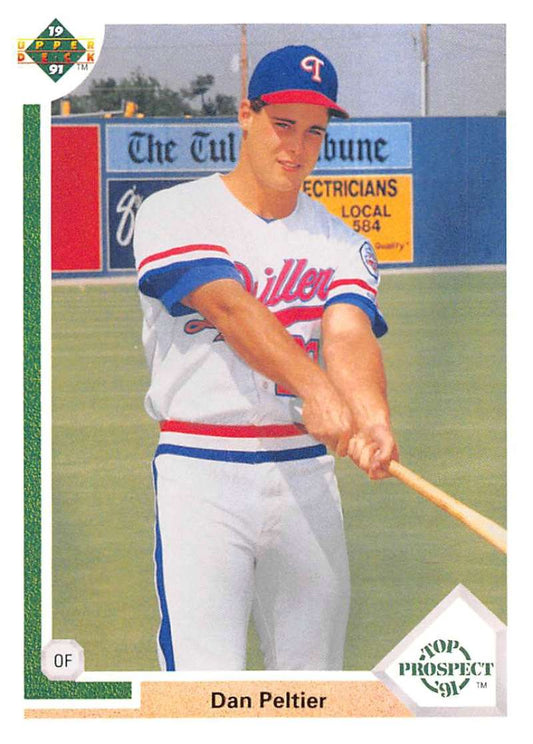 1991 Upper Deck Baseball #69 Dan Peltier  RC Rookie Texas Rangers  Image 1
