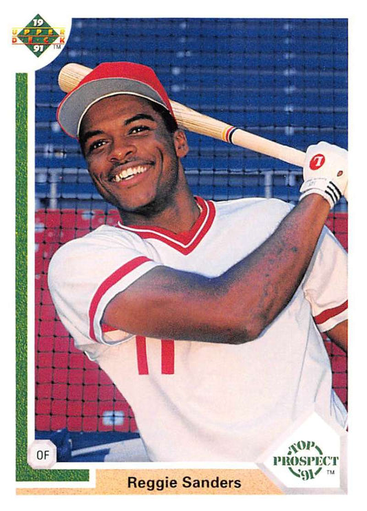 1991 Upper Deck Baseball #71 Reggie Sanders  RC Rookie Cincinnati Reds  Image 1