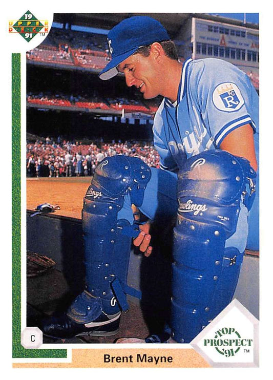 1991 Upper Deck Baseball #72 Brent Mayne  Kansas City Royals  Image 1