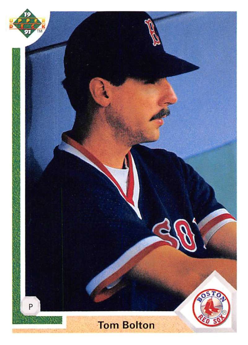 1991 Upper Deck Baseball #86 Tom Bolton Boston Red Sox Image 1