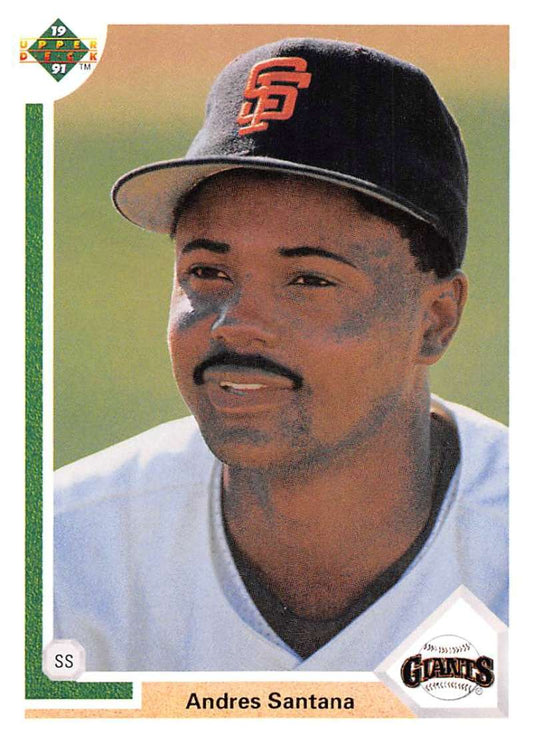 1991 Upper Deck Baseball #87 Andres Santana  San Francisco Giants  Image 1