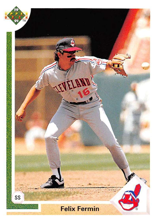 1991 Upper Deck Baseball #104 Felix Fermin  Cleveland Indians  Image 1