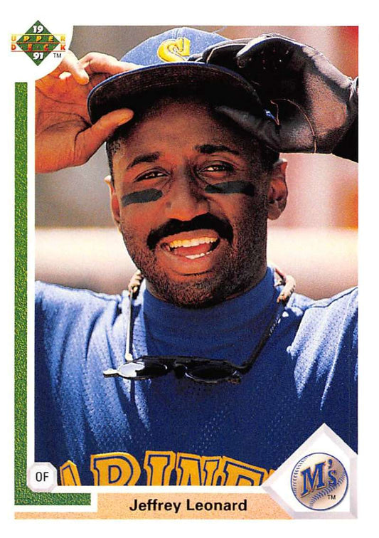 1991 Upper Deck Baseball #107 Jeffrey Leonard  Seattle Mariners  Image 1